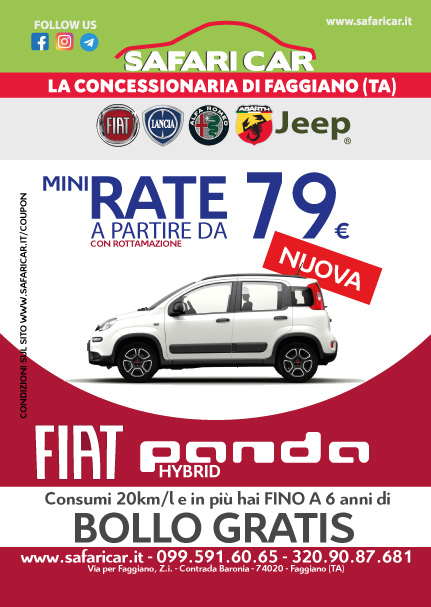 Minirata Fiat Panda Hybrid