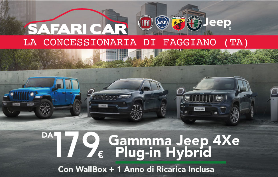 Jeep Elettrica: Plug-In Hybrid offerta Taranto Novembre 2021