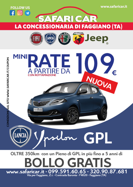 Minirata Lancia Ypsilon GPL