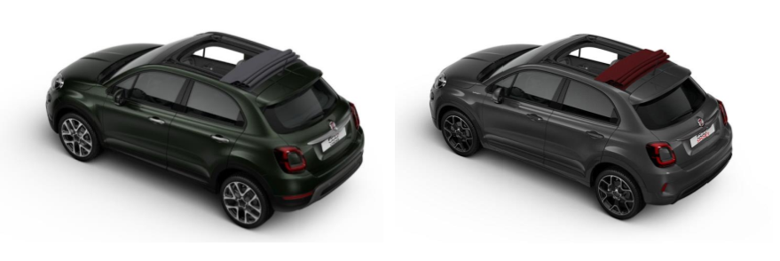 500x soft top Fiat 500x Dolcevita Cross e Dolcevita Sport