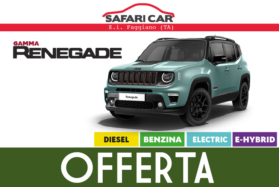 Offerta Jeep Renegade Taranto Safari Car concessionaria Jeep Taranto