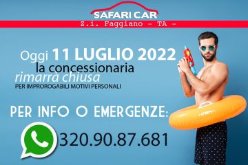 chiusura 11 Luglio 2022 Chiusura Straordinaria