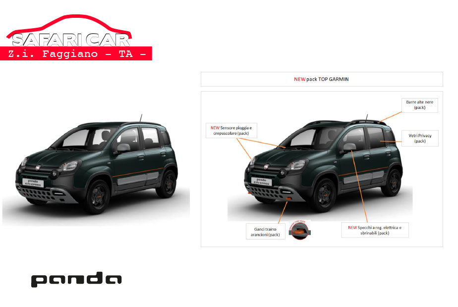 Dotazione Fiat Panda GARMIN my23 2023 Taranto