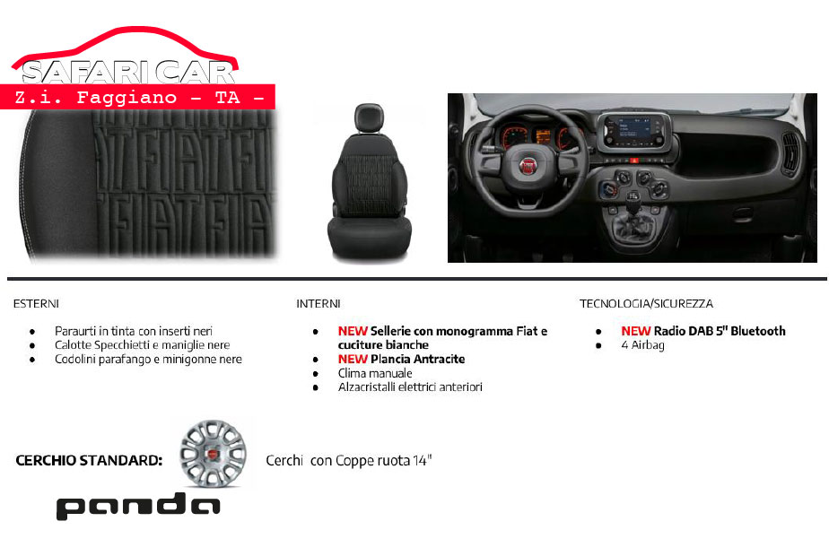 Interni Fiat Panda my23 2023 Taranto