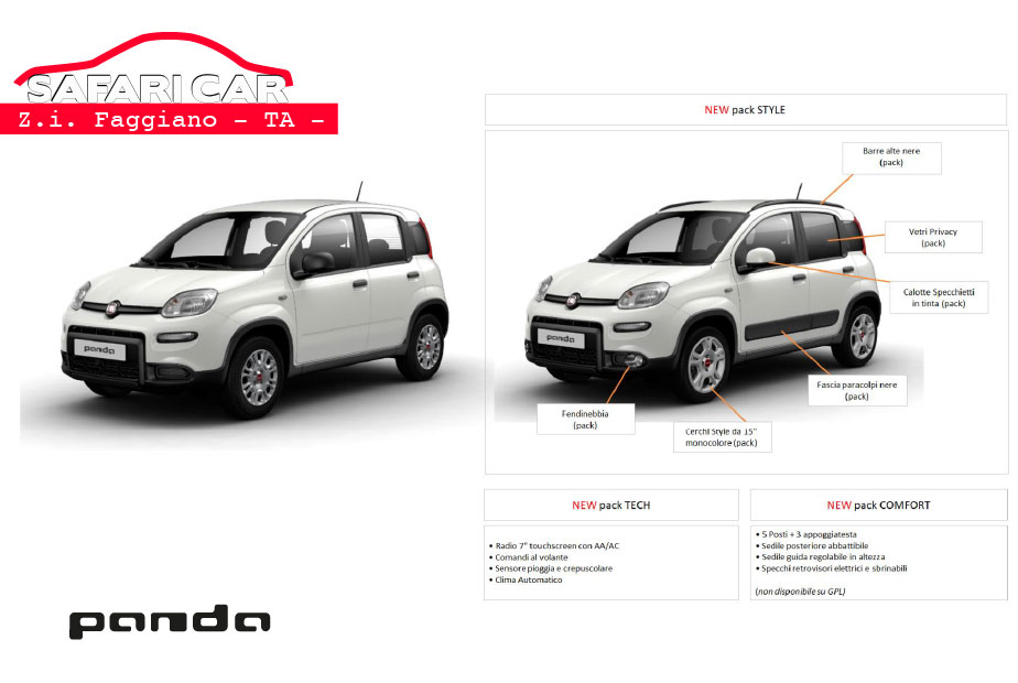 Dotazione Fiat Panda my23 2023 Taranto