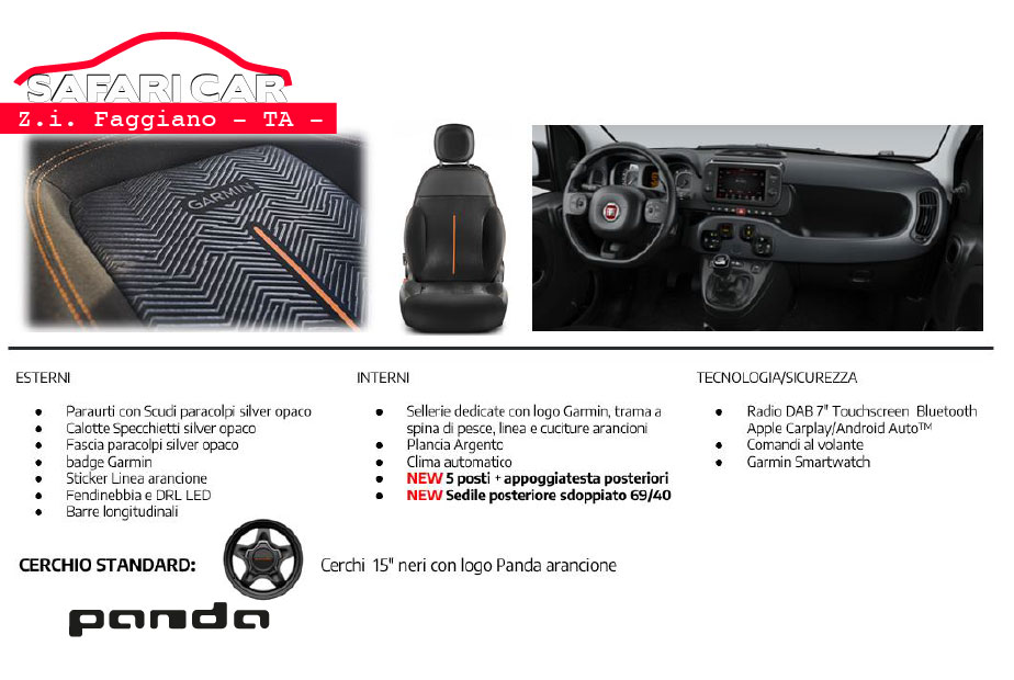 Interni Fiat Panda GARMIN my23 2023 Taranto