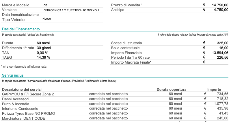 Screenshot 2023 11 17 alle 20.07.33 Black Friday 2023 Taranto offerta auto
