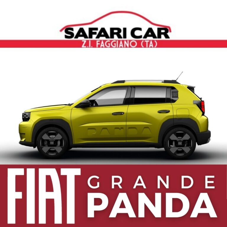 Offerta Fiat Grande Panda Taranto – Scopri la promozione su Hybrid ed Elettrica da Safari Car.